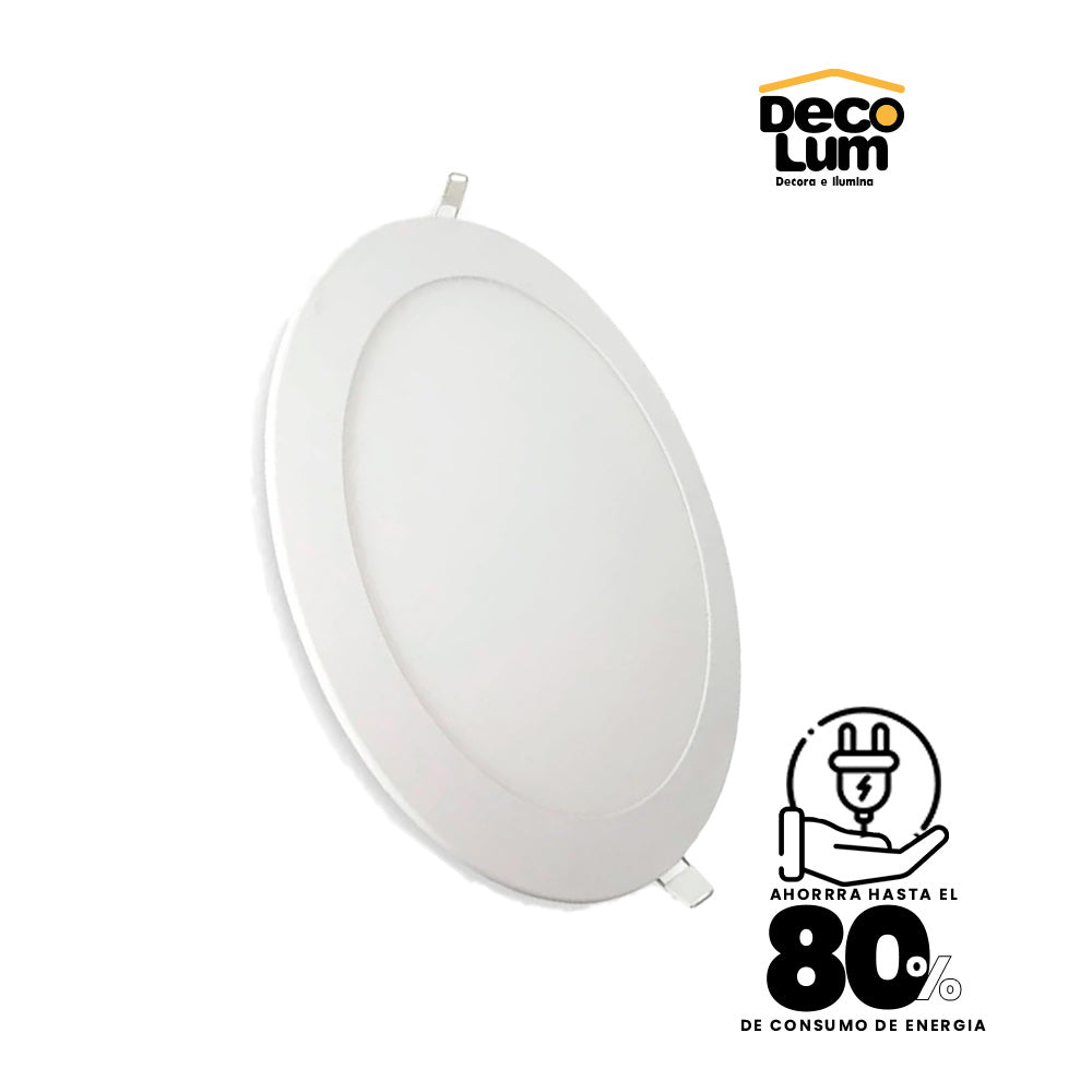 Panel Led de incrustar circular de 24w