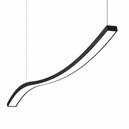 LAMPARA LINEAL CURVA SNAKE NEGRA