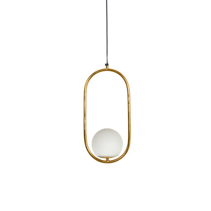 LAMPARA VECTOR OVALO DORADO