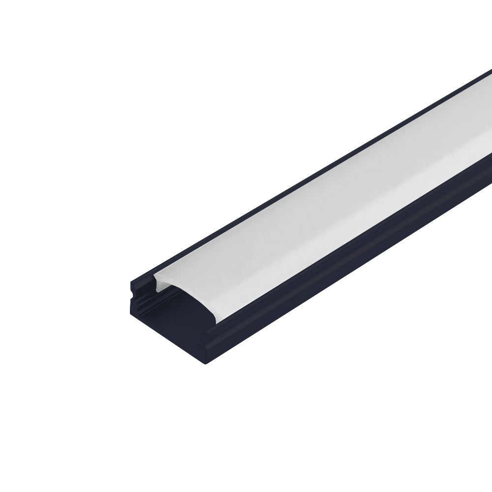 Perfil Para Sobreponer de 3 metros en Aluminio Negro