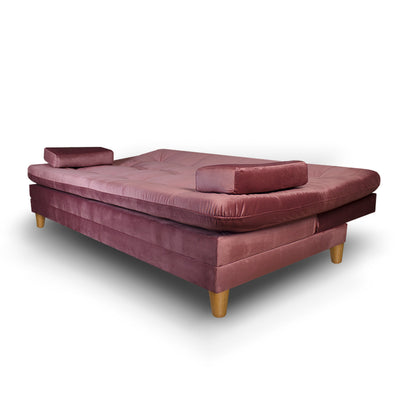 SofáCama Tous 3 Posiciones Tercio pelo Rosa + Cojines