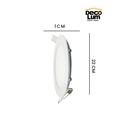 combo de Panel Led circular de 18w