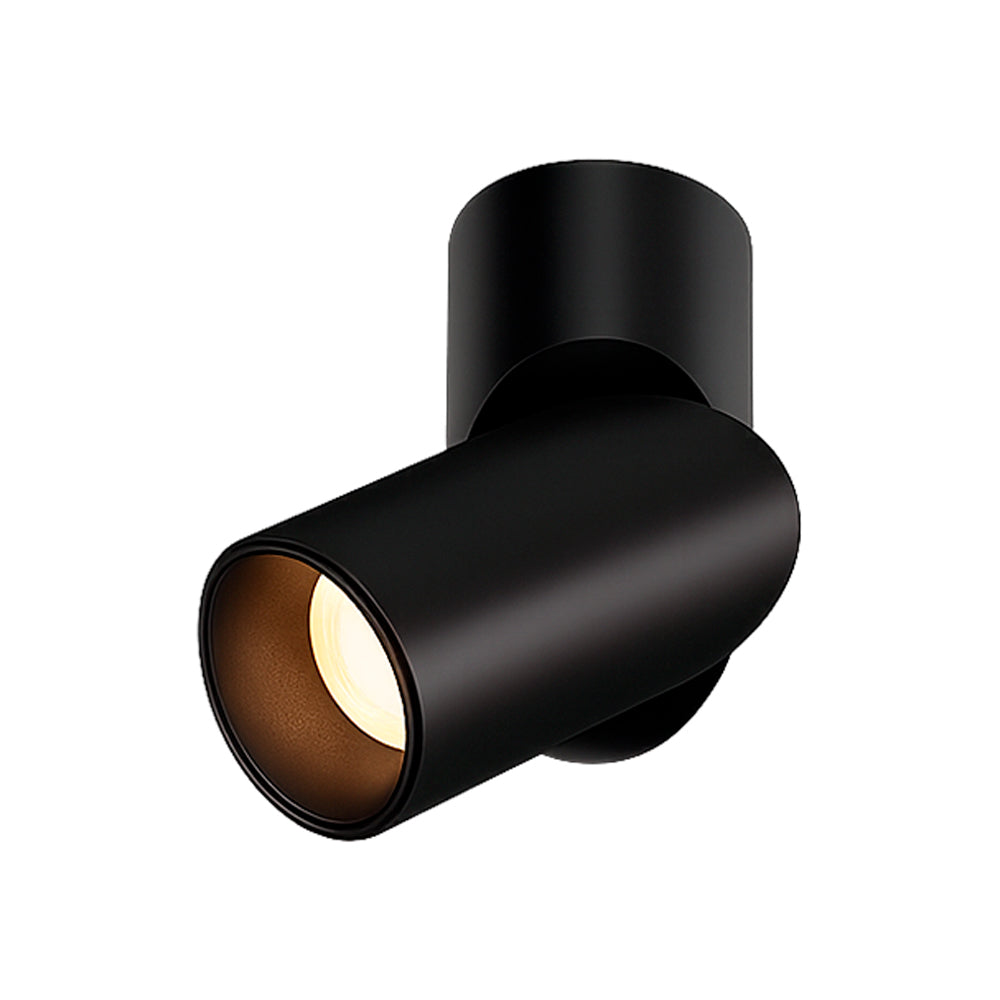 SPOT CODO CILINDRO NEGRO CON SWITH CCT