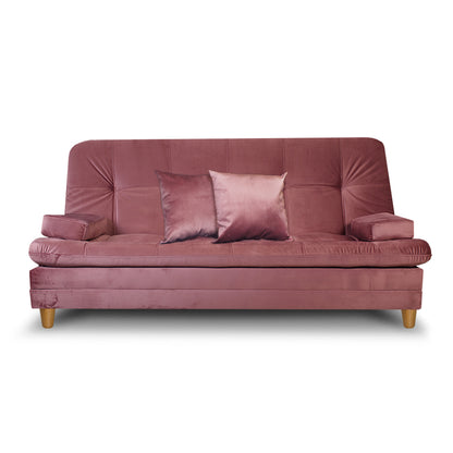 SofáCama Tous 3 Posiciones Tercio pelo Rosa + Cojines