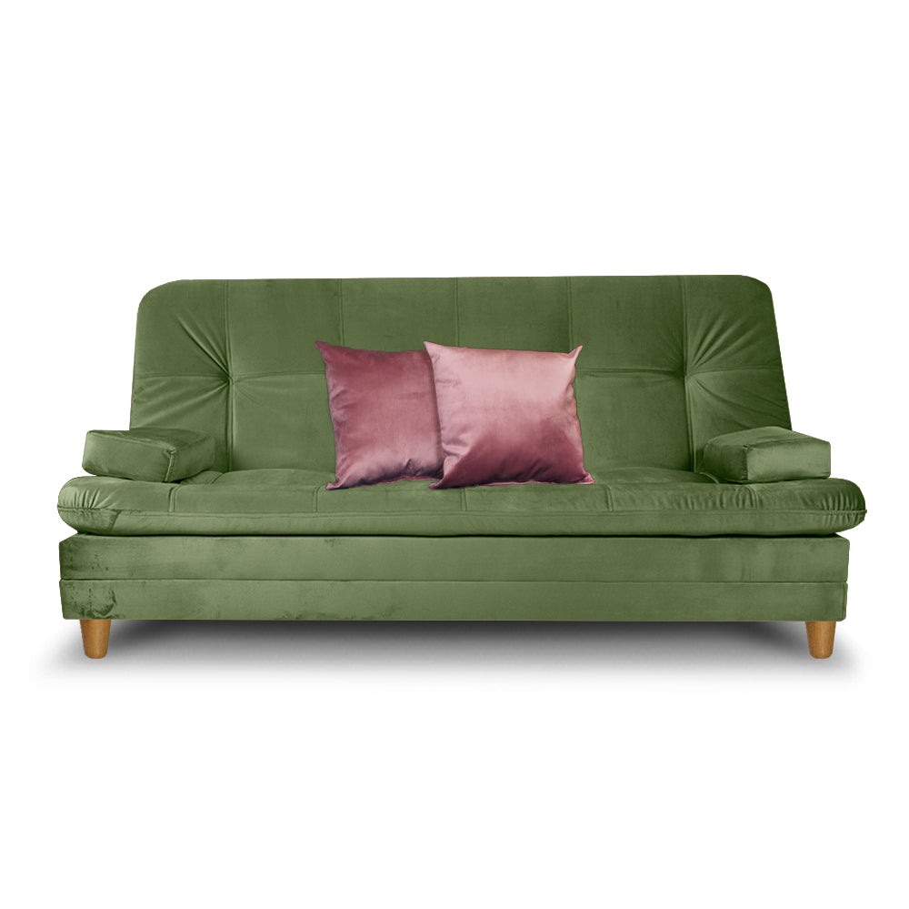 SofáCama Tous 3 Posiciones Tercio pelo Verde + Cojines