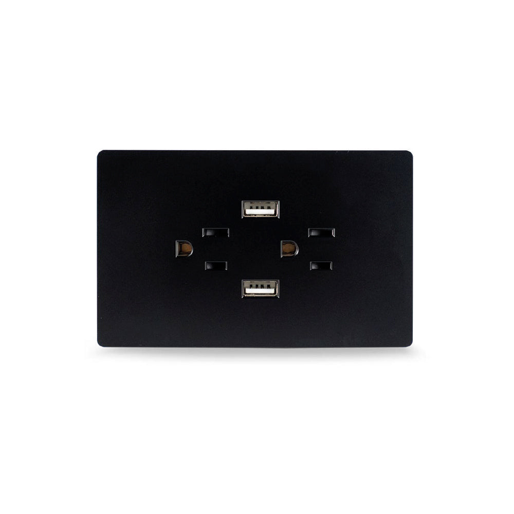 TOMA DOBLE + 2 USB ANTARES
