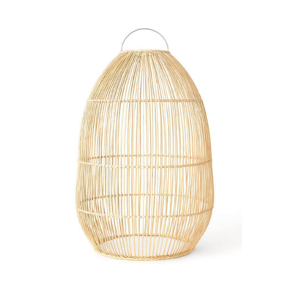 lámpara de mimbre YUCUNA BLANCA