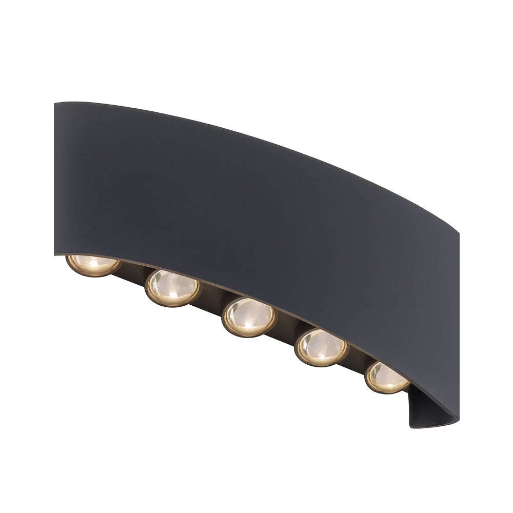Aplique UP DOWN de Exterior 10w Negro
