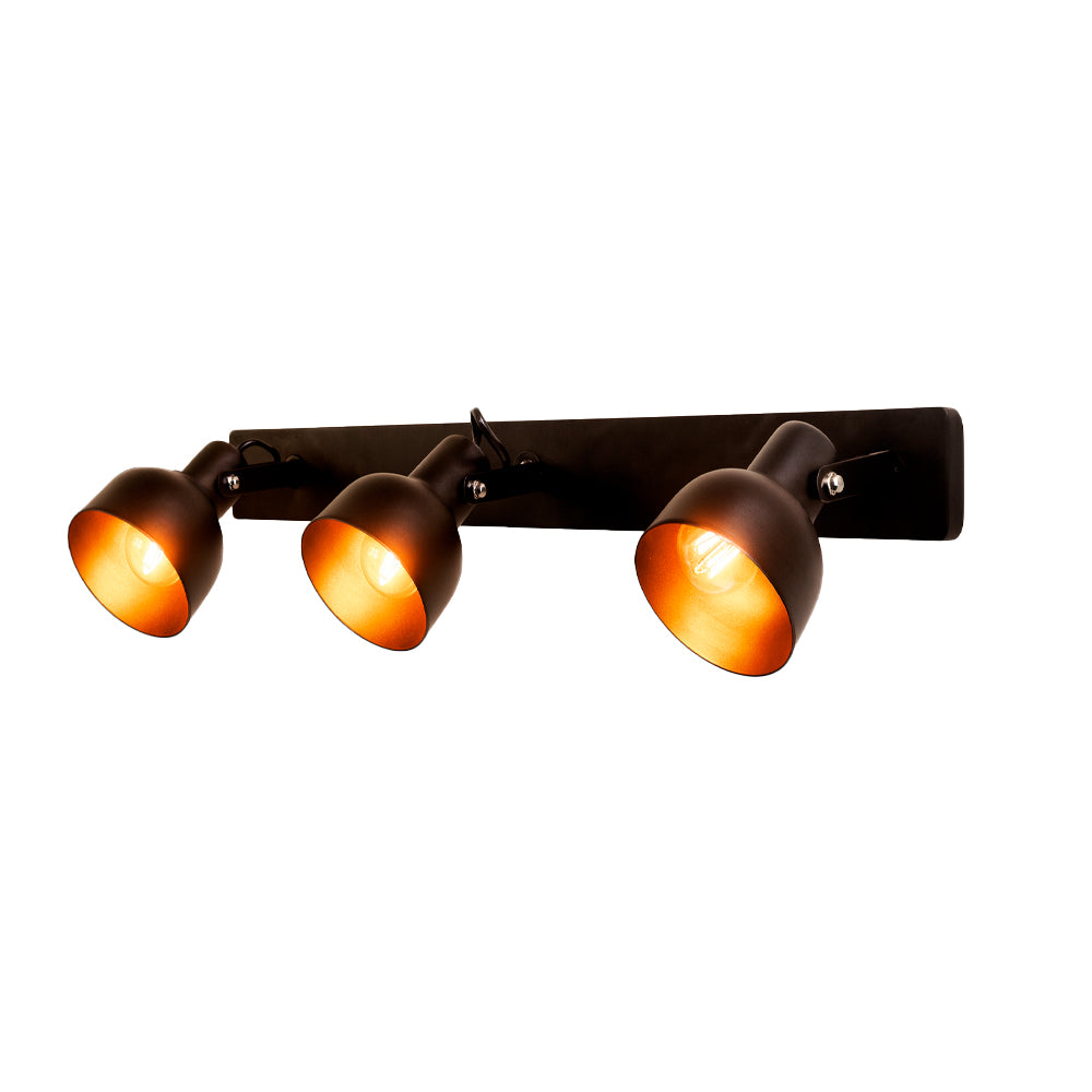 Aplique De Pared X3 Russo Oxido Negro