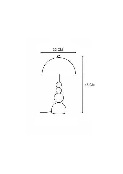 LÁMPARA MESA DEMO BLANCO Y DORADO
