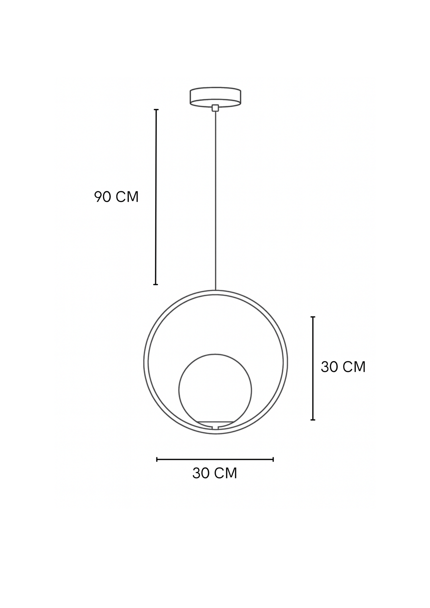 LAMPARA VECTOR CIRCULO DORADO