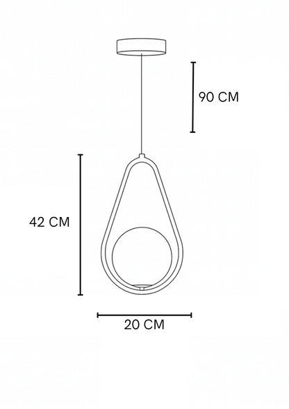 LAMPARA VECTOR GOTA DORADA