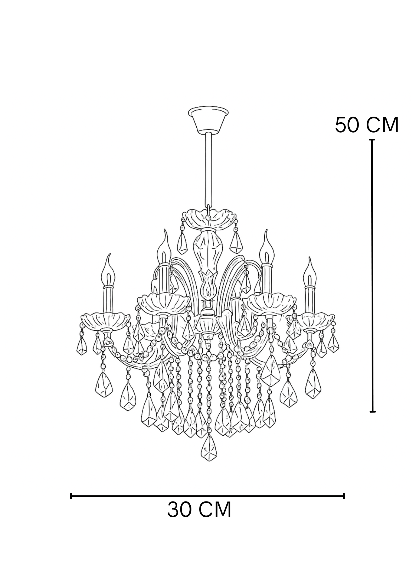 Lámpara De Techo Chandelier Elena I