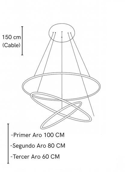 Lámpara De Techo Garla Dorada