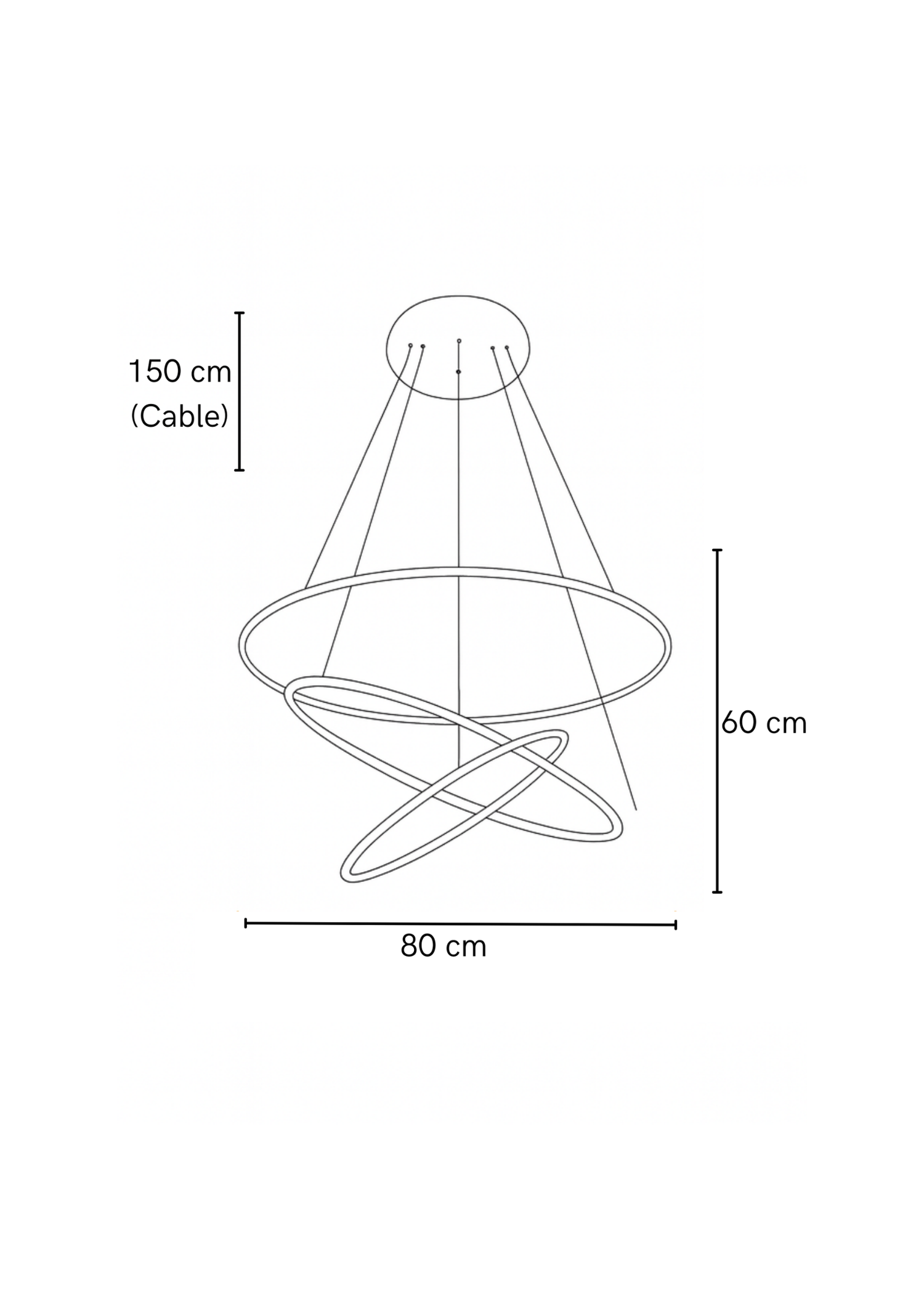Lámpara De Techo Garla Negra