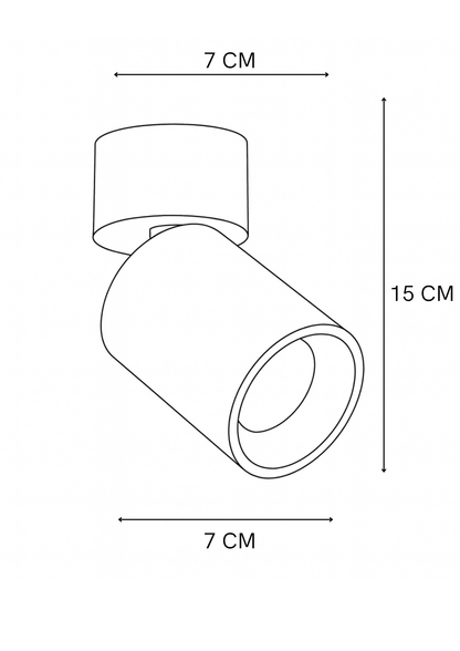 Lámpara Spot para gu10 Digy Negro
