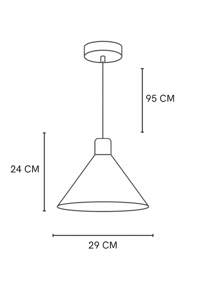 Lámpara  campana Salamanca cobre blanco