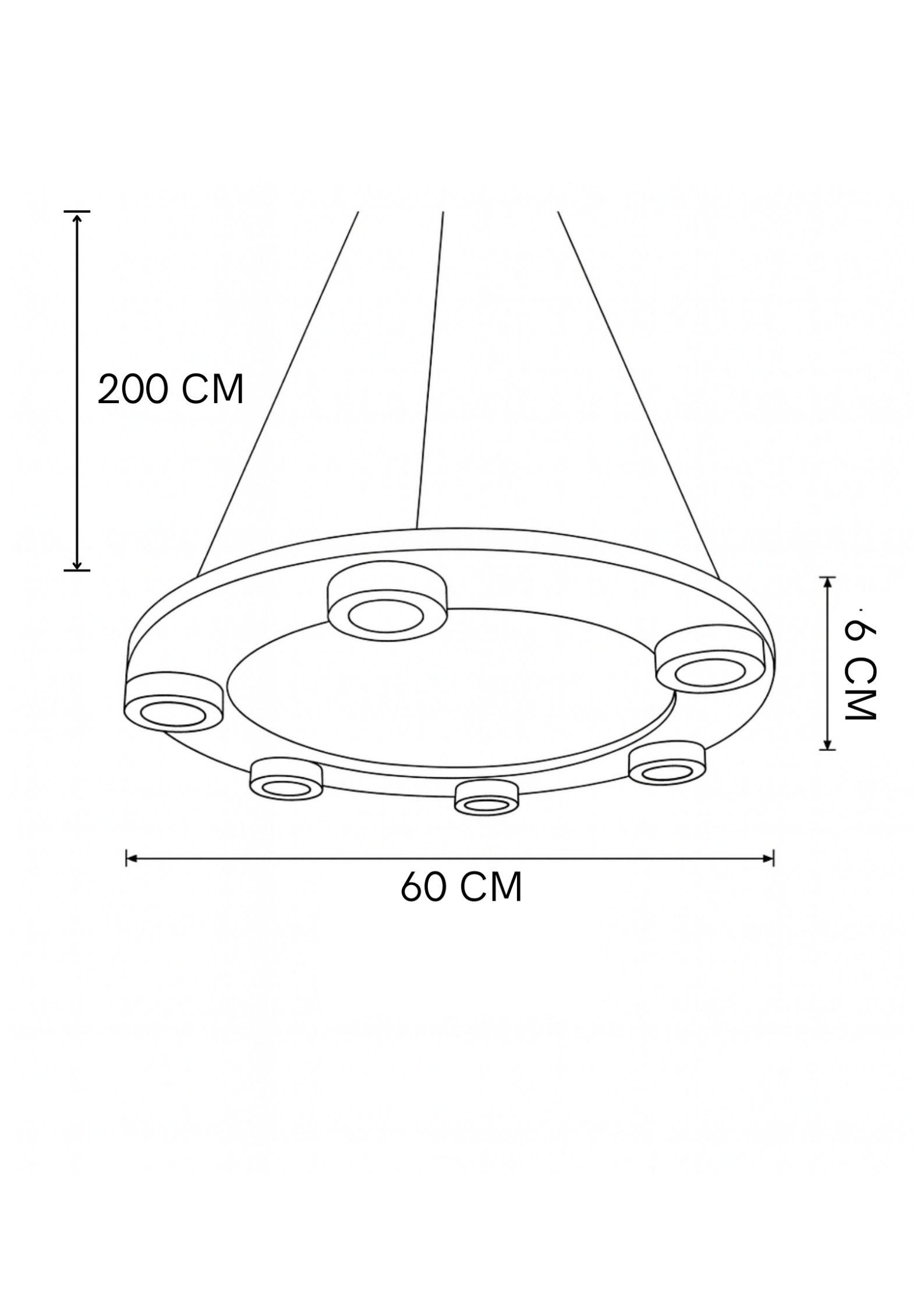 Lampara de techo Cristy