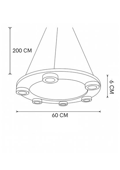 Lampara de techo Cristy