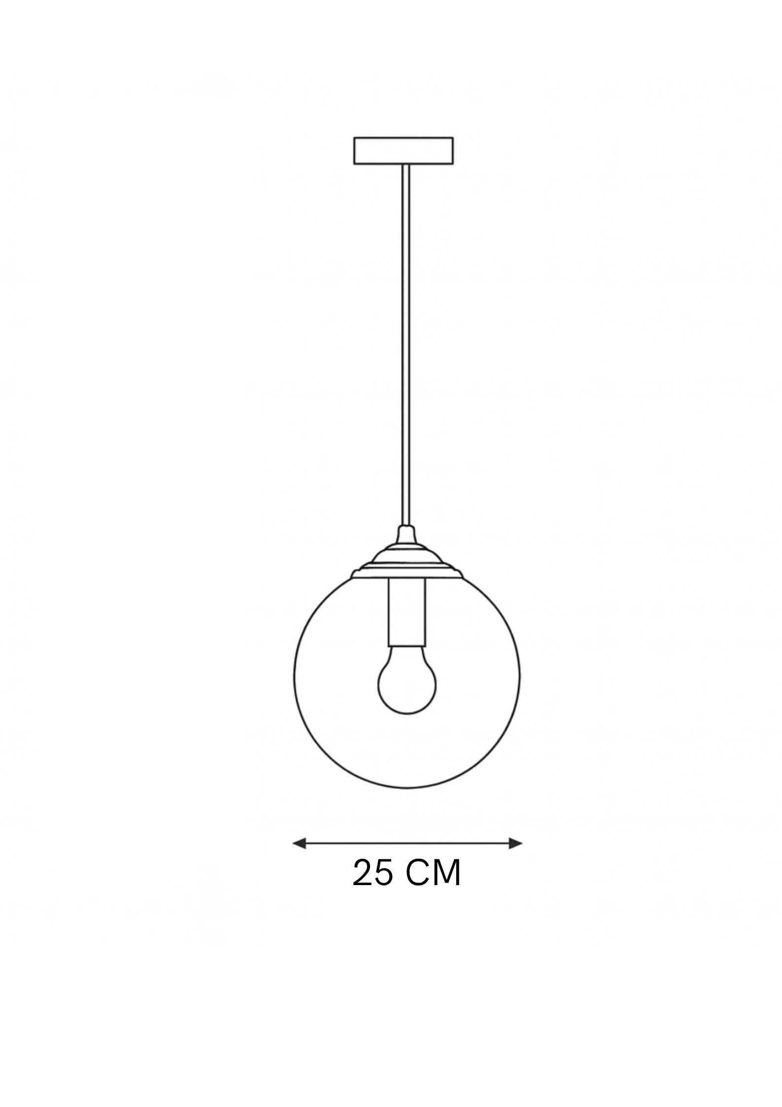 Lampara de techo Giva transparente