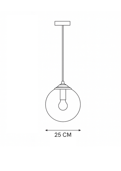 Lampara de techo Giva transparente