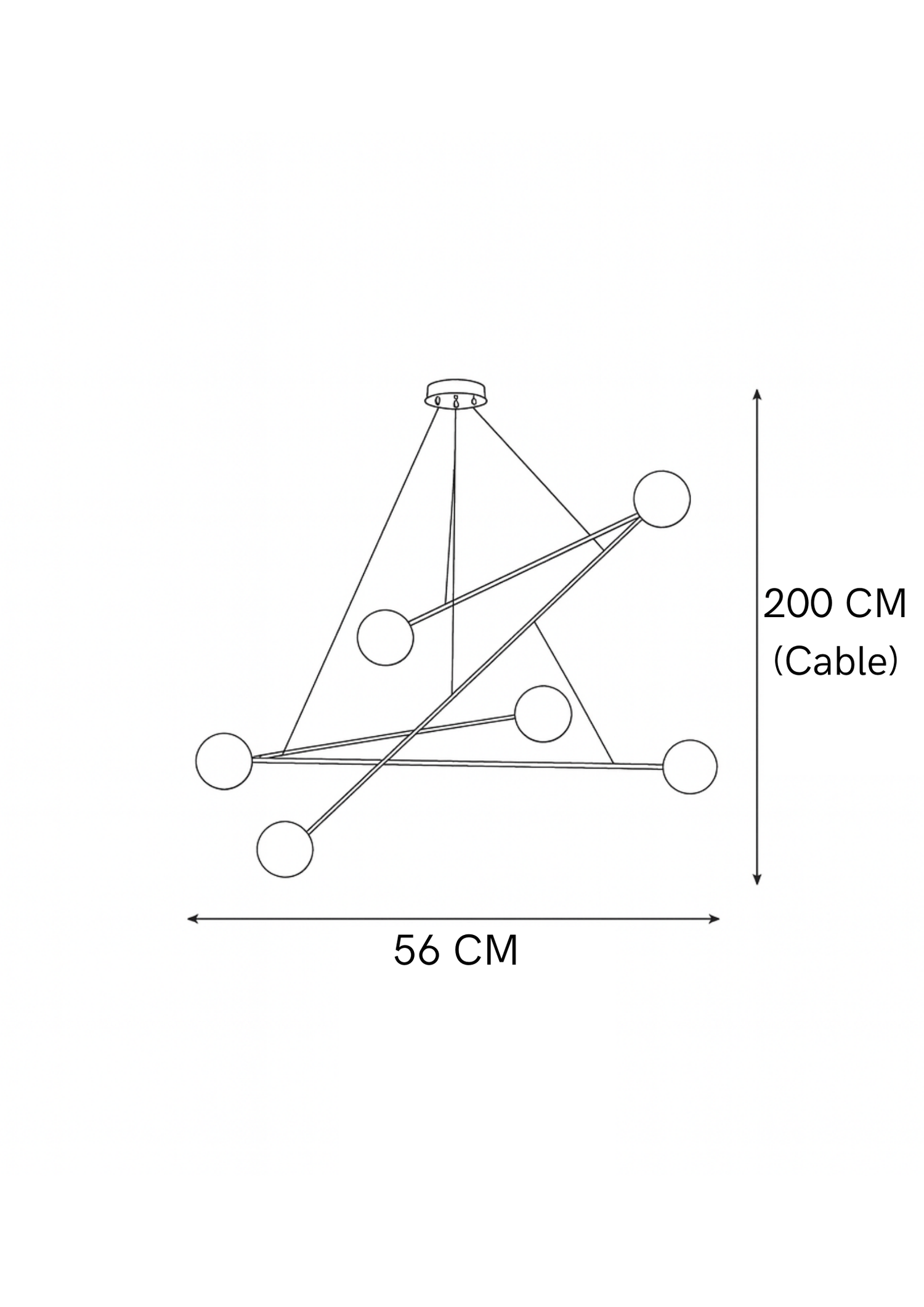 Lampara de techo Warbog Dorada