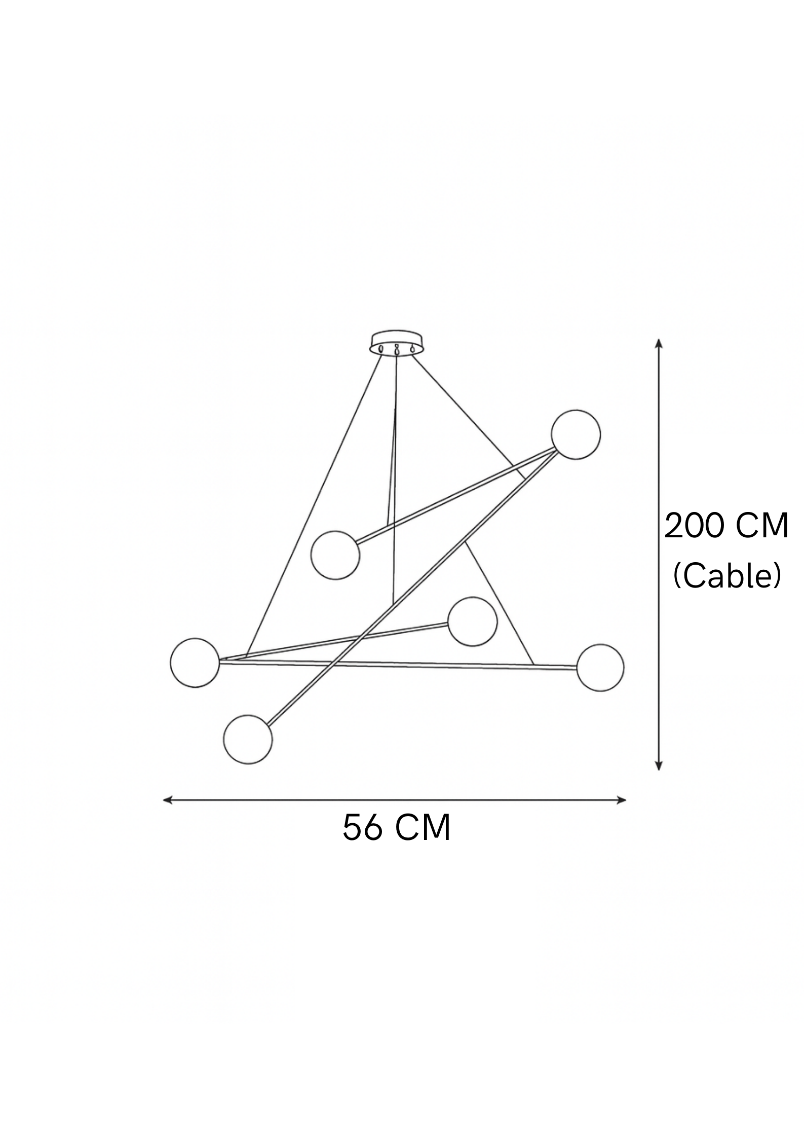 Lampara de techo Warbog Dorada
