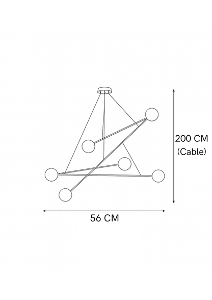 Lampara de techo Warbog Dorada