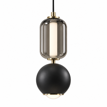 LAMPARA GLASS ORBIT NEGRO NIQUEL