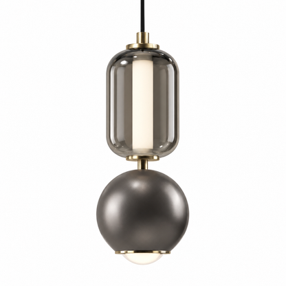 LAMPARA GLASS ORBIT GRIS NIQUEL