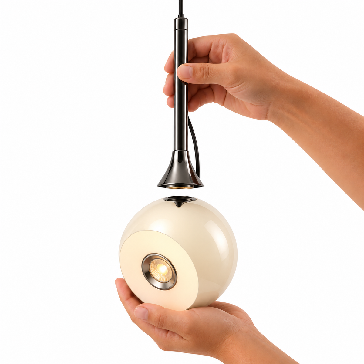 LAMPARA MAGNETIC ESFERA Marfil