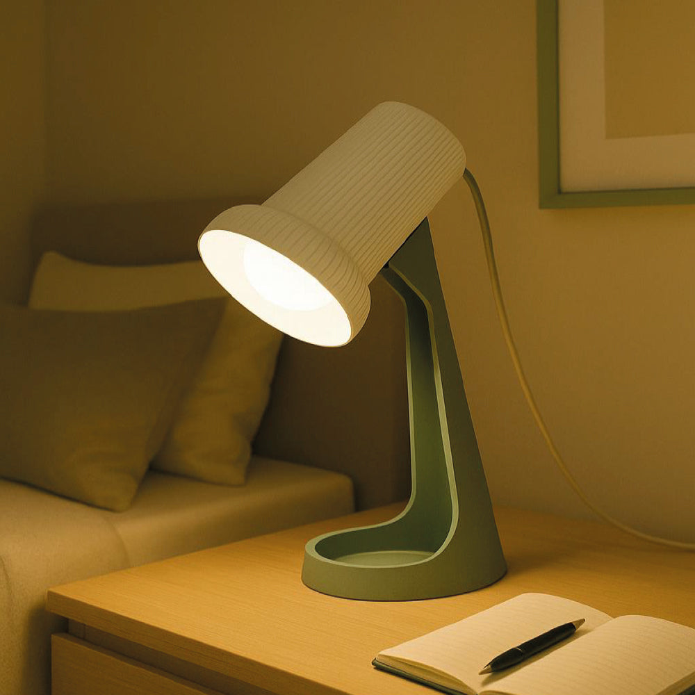 LÁMPARA MESA DIM BLANCO Y VERDE