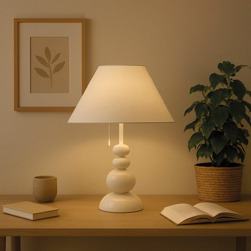 LÁMPARA DE MESA LIN BLANCO