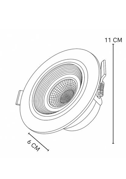Ojo de Buey Redondo 9w Buld