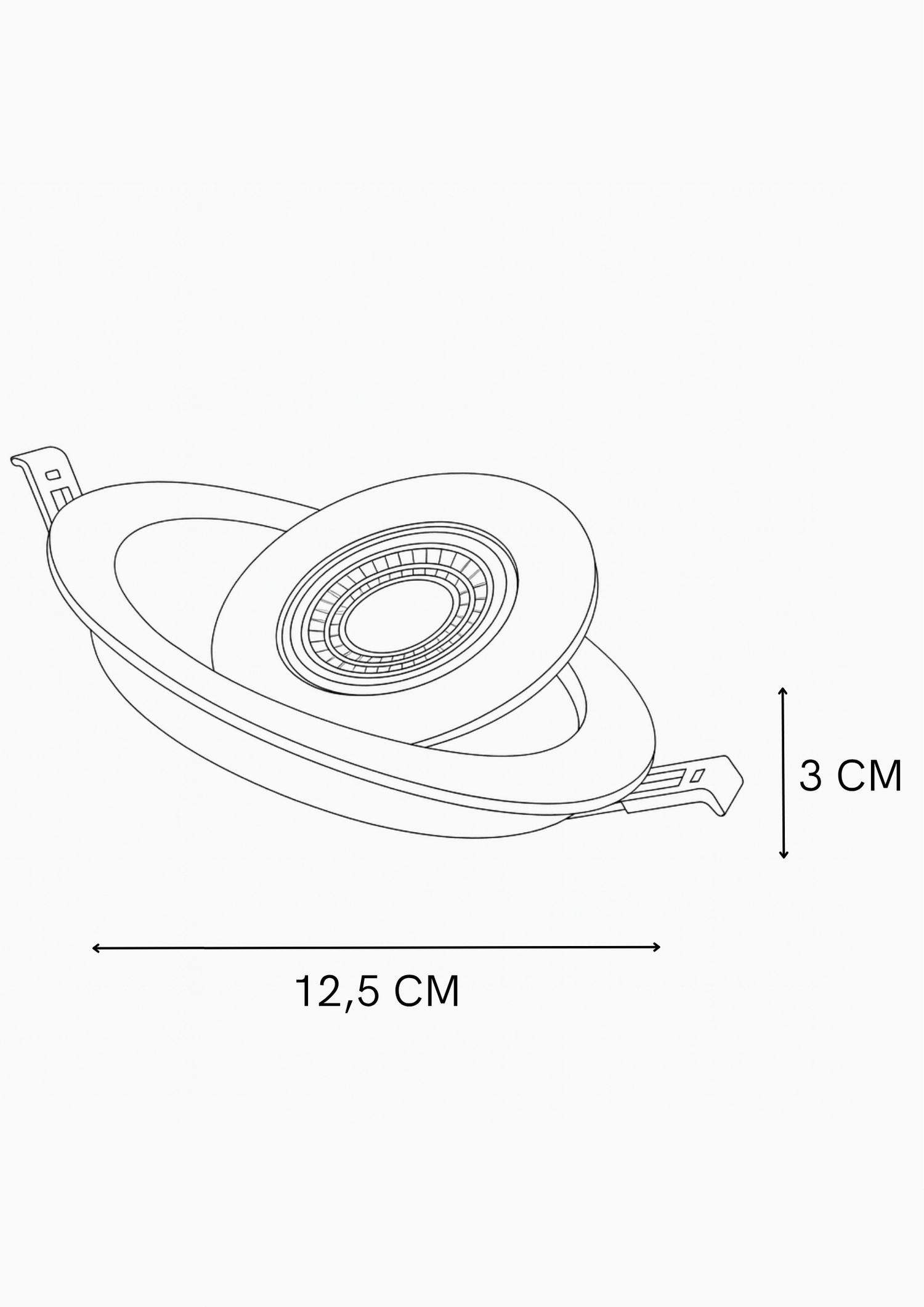 Ojo de Buey de empotrar SIMID NEGRO