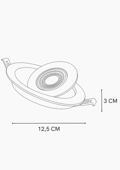 Ojo de Buey de empotrar SIMID NEGRO