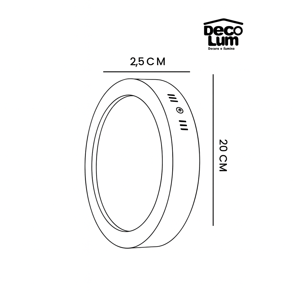 Panel de Sobreponer Led circular de 18w
