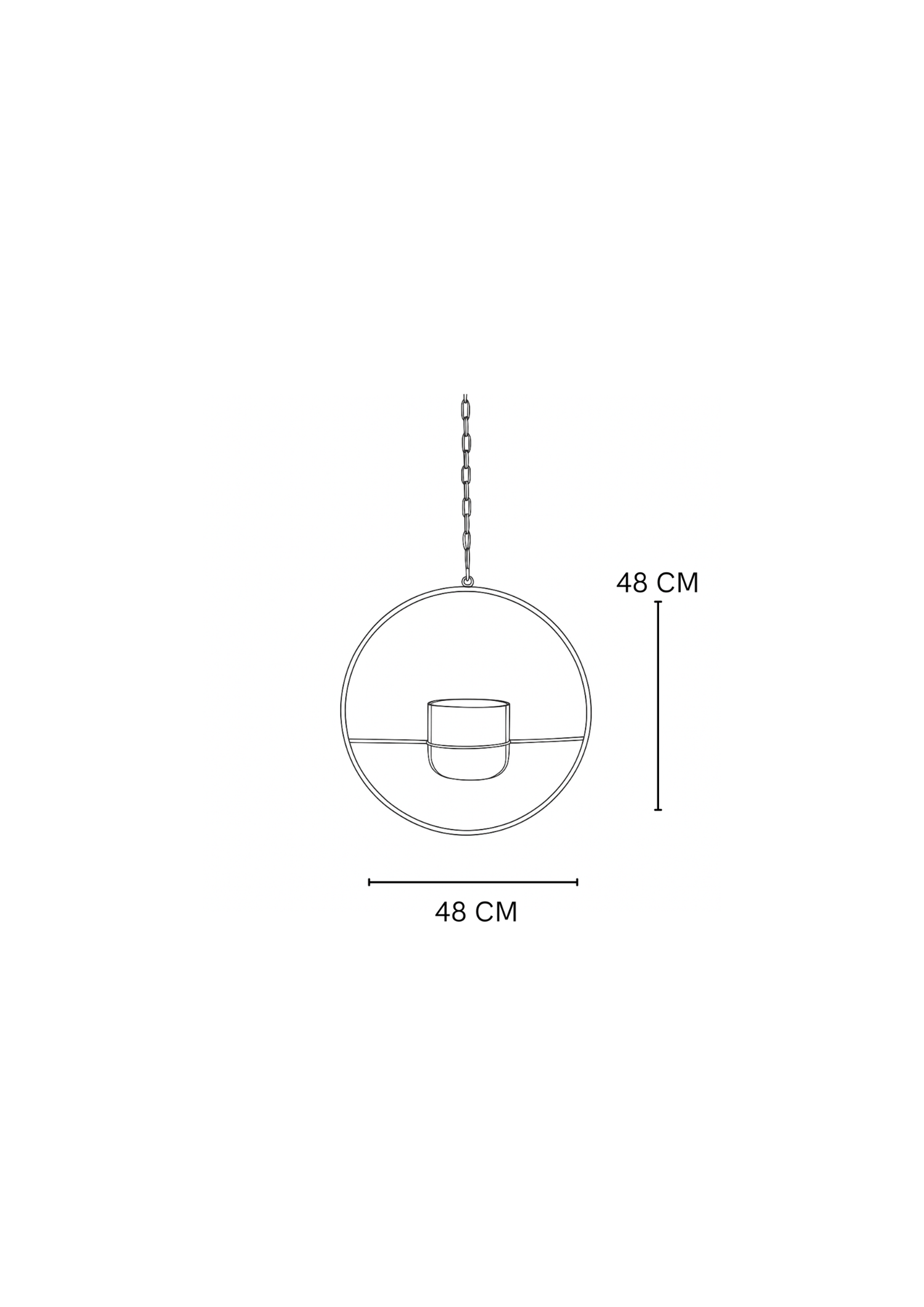 Porta Matera Colgante Iris Dorada