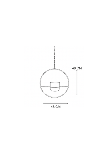Porta Matera Colgante Iris Dorada