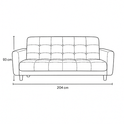 SofáCama Kei 3 Posiciones Tercio pelo Azul