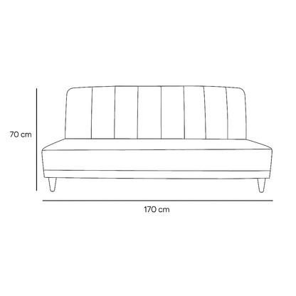 SofáCama Otto 3 Posiciones Tercio pelo Verde