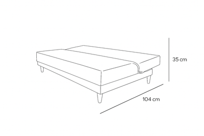 SofáCama Trump 3 Posiciones Tela Lino Gris con detalles