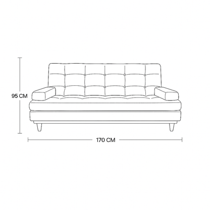 SofáCama Tous 3 Posiciones Tela Antirrasguño Negro Con Defectos en tela