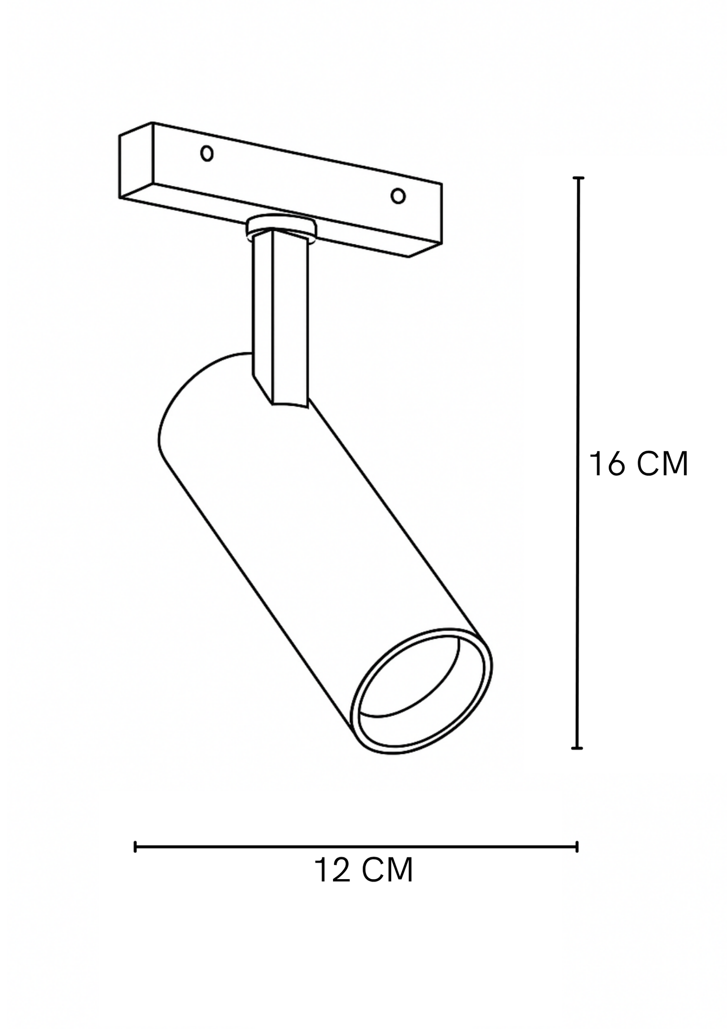 Spot Led Negro Para Riel magnetico CAMBRIDGE 12W