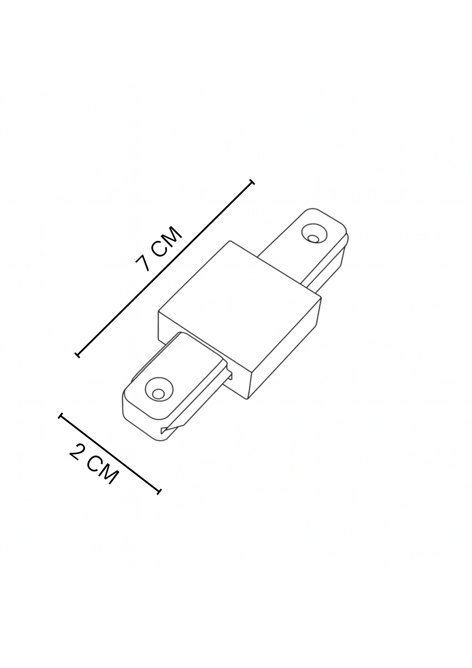 Unión para riel blanco