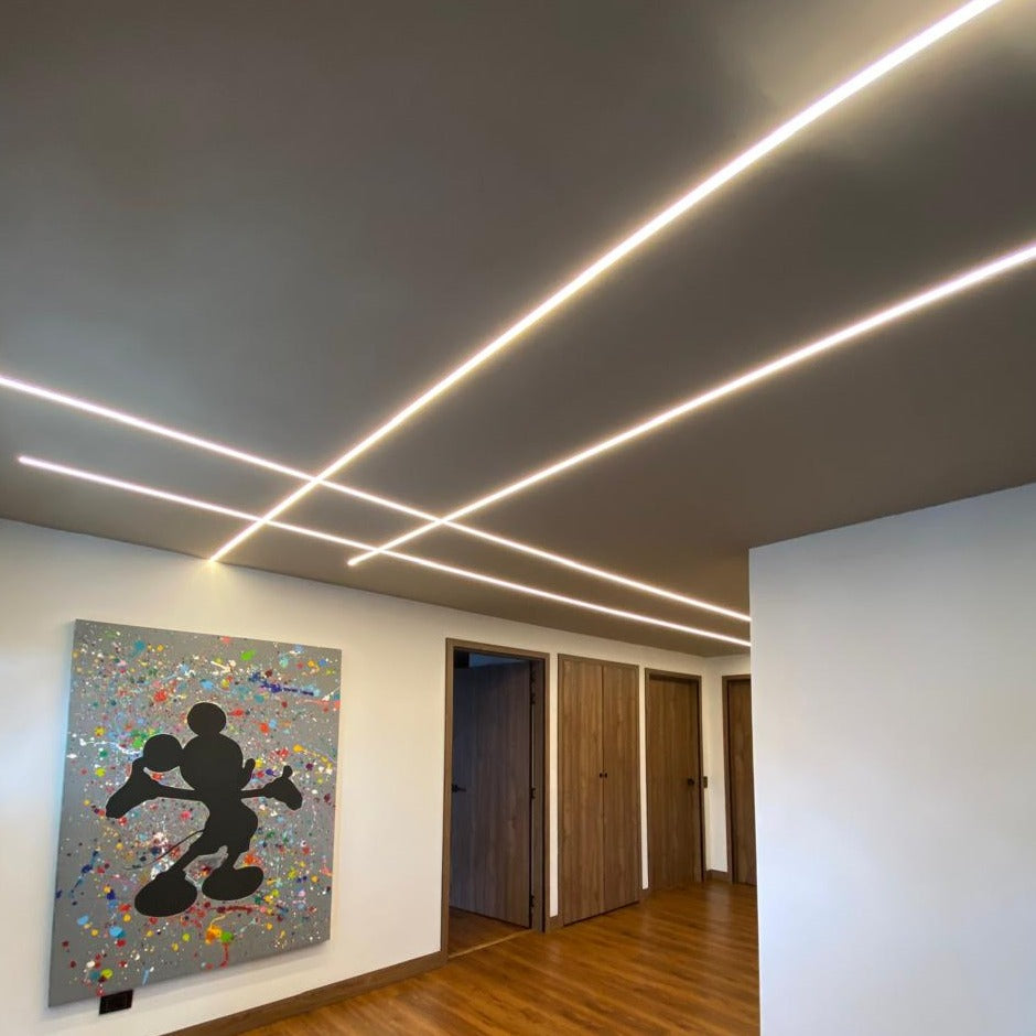 PERFIL PARA INCRUSTAR de 3 metros en Aluminio Negro