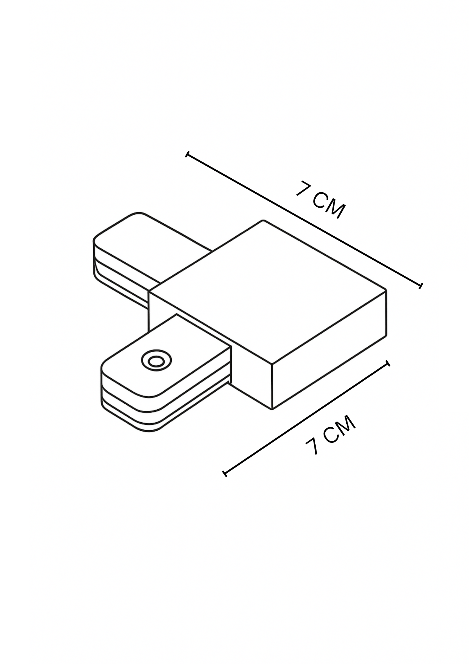 union para riel en L negra